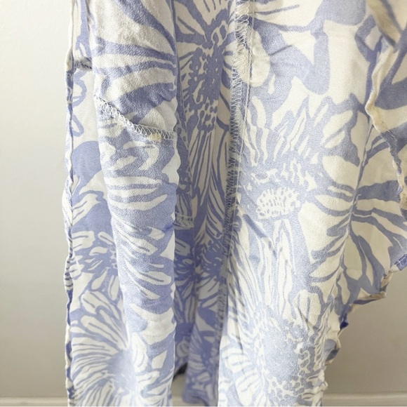 Free People Tiers For You Maxi Slip in Blue and White - Picture 7 of 10